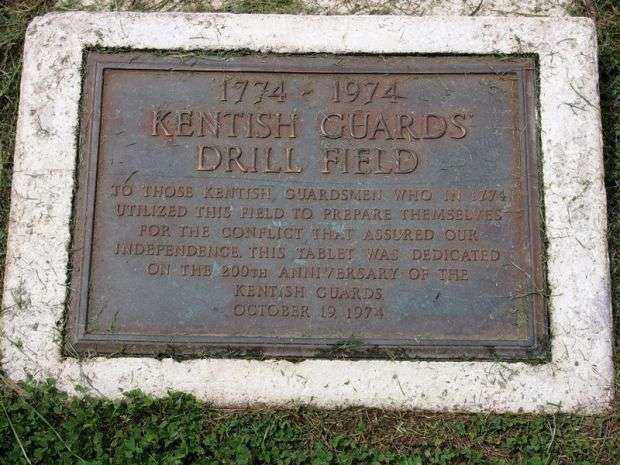 KENTISH GUARDS DRILL FIELD MEMORIAL PLAQUE