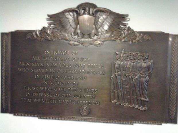 BROOKLYN NEW YORK POST OFFICE VETERANS MEMORIAL