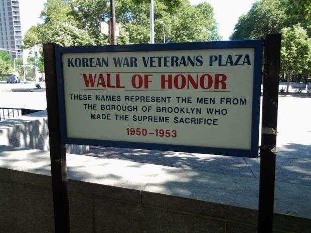 BROOKLYN KOREAN WAR VETERANS PLAZA WALL OF HONOR