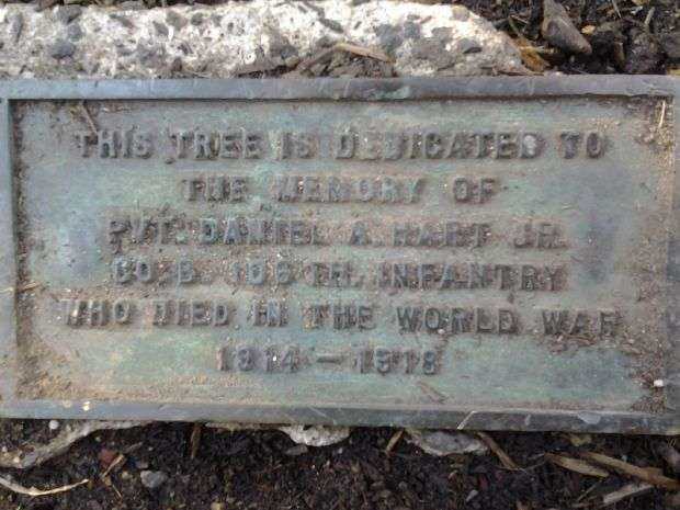 PVT. DANIEL A. HART JR MEMORIAL TREE PLAQUE
