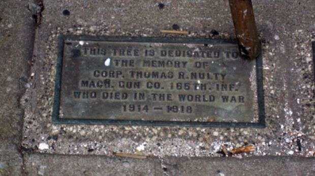 CORP. THOMAS R. NULTY MEMORIAL TREE PLAQUE