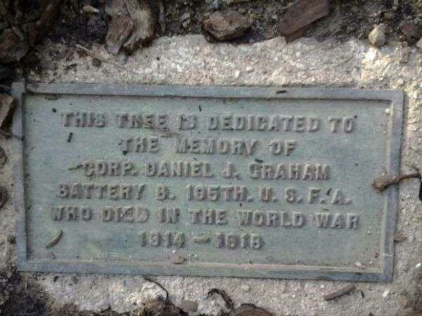 CORP. DANIEL J. GRAHAM MEMORIAL TREE PLAQUE
