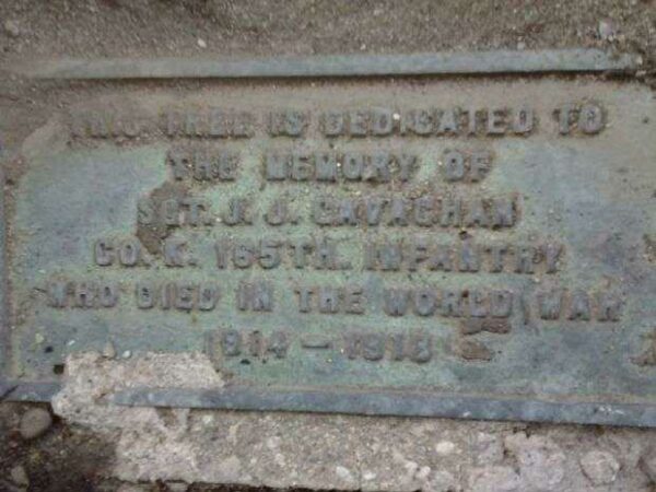 SGT. J.J. CAVAGHAN MEMORIAL TREE PLAQUE