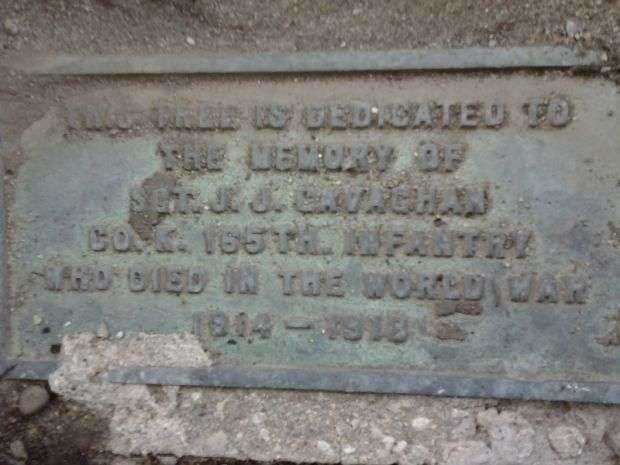 SGT. J.J. CAVAGHAN MEMORIAL TREE PLAQUE
