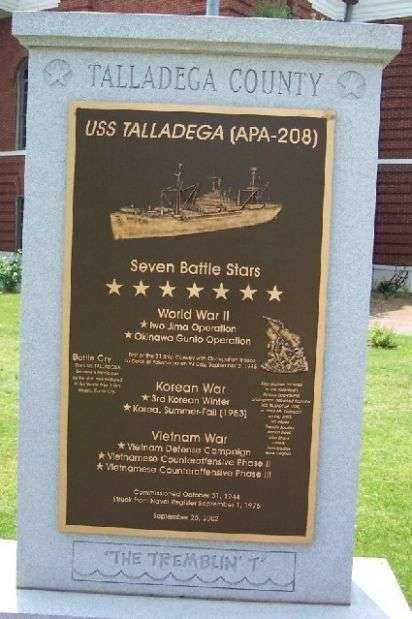 TALLADEGA COUNTY USS TALLADEGA MEMORIAL