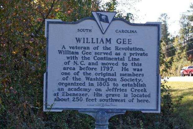 WILLIAM GEE REVOLUTIONARY SOLDIER MEMORIAL MARKER
