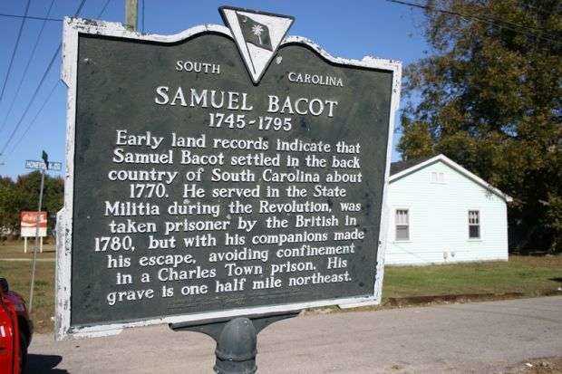 SAMUEL BACOT REVOLUTIONARY SOLDIER MEMORIAL MARKER
