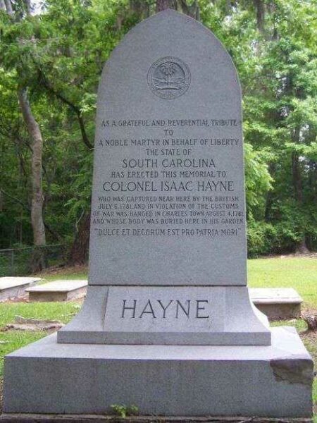 COLONEL ISAAC HAYNE WAR MEMORIAL