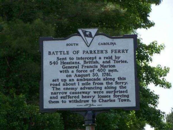 BATTLE OF PARKER’S FERRY REVOLUTIONARY WAR MEMORIAL MARKER