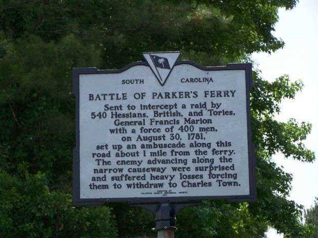 BATTLE OF PARKER’S FERRY REVOLUTIONARY WAR MEMORIAL MARKER
