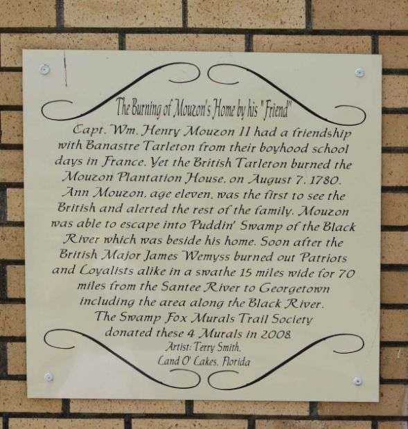 THE BURNING OF MOUZON’S HOME MEMORIAL MURAL PLAQUE