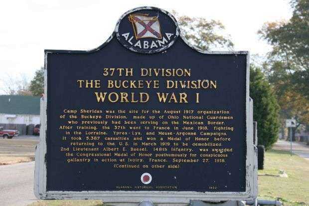 37TH DIVISION WORLD WAR I MEMORIAL MARKER