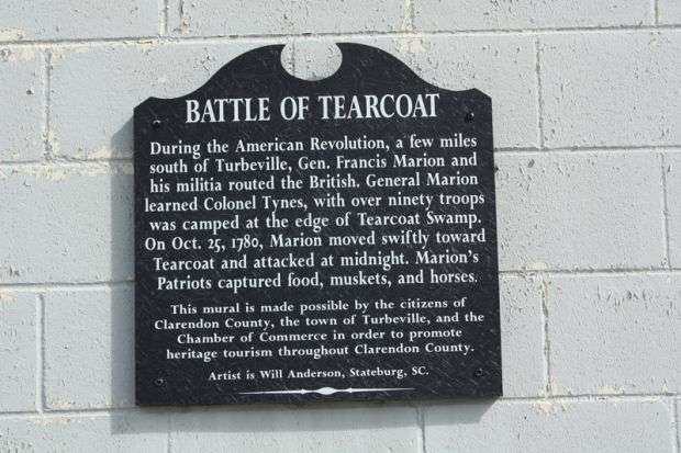 BATTLE OF TEARCOAT MEMORIAL MURAL PLAQUE