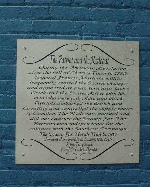 THE PATRIOT AND THE RED COAT MEMORIAL PLAQUE