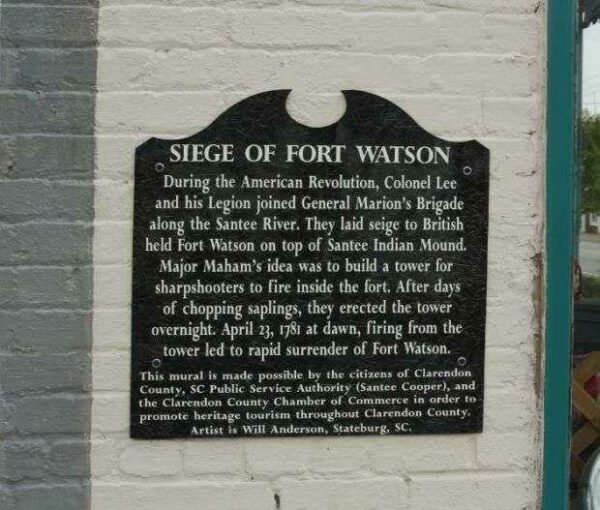SIEGE OF FORT WATSON MEMORIAL MURAL PLAQUE