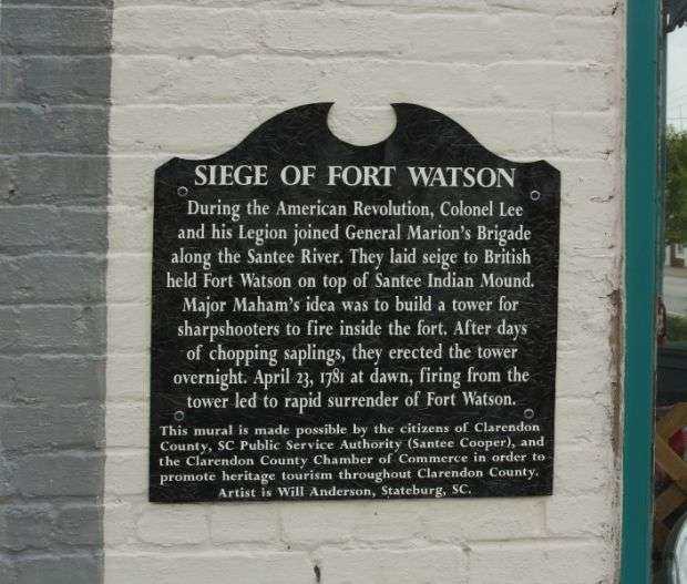 SIEGE OF FORT WATSON MEMORIAL MURAL PLAQUE