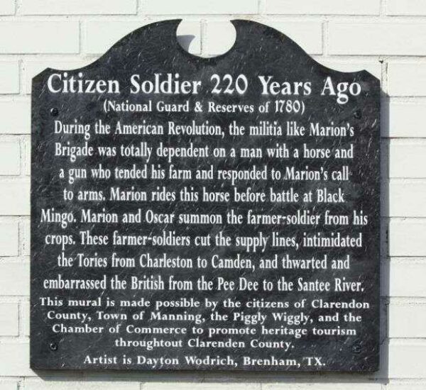 CITIZEN SOLDIER 220 YEARS AGO MEMORIAL MURAL PLAQUE