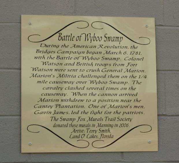 BATTLE OF WYBOO SWAMP MEMORIAL MURAL PLAQUE
