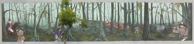 AMBUSH AT HALF-WAY SWAMP MEMORIAL MURAL