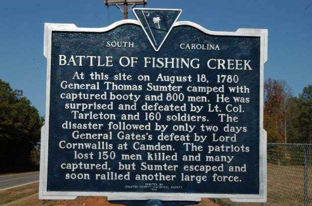 BATTLE OF FISHING CREEK WAR MEMORIAL MARKER