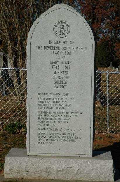 THE REVEREND JOHN SIMPSON WAR MEMORIAL FRONT