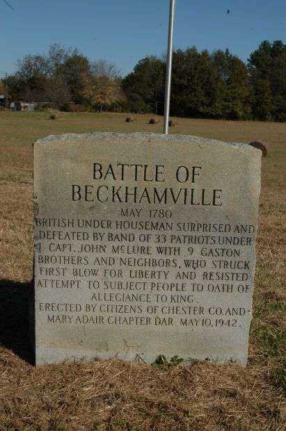 BATTLE OF BECKHAMVILLE WAR MEMORIAL