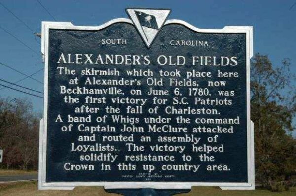 ALEXANDER’S OLD FIELDS REVOLUTIONARY WAR MEMORIAL MARKER
