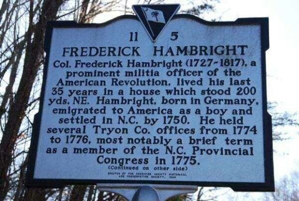 FREDERICK HAMBRIGHT REVOLUTIONARY SOLDIER MEMORIAL MARKER FRONT