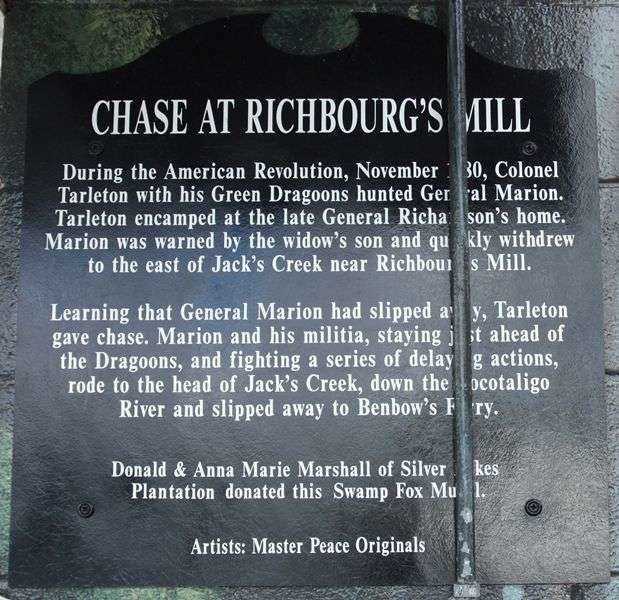 CHASE AT RICHBOURG’S MILL MEMORIAL  MURAL PLAQUE