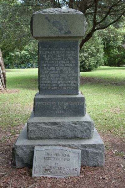 THE BATTLE OF EUTAW REVOLUTIONARY WAR MEMORIAL