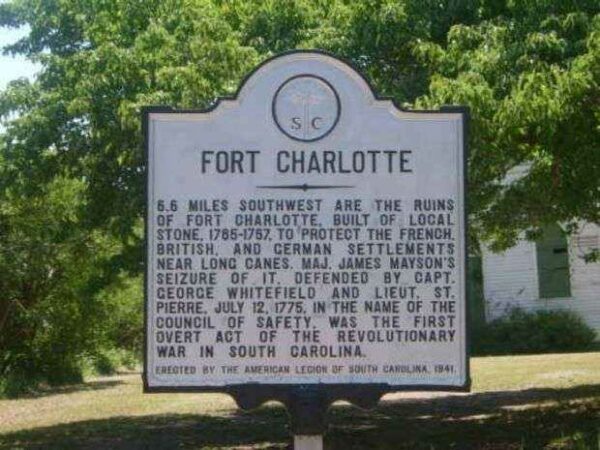 FORT CHARLOTTE REVOLUTIONARY WAR MEMORIAL MARKER