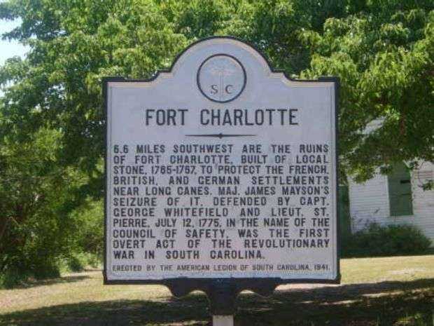 FORT CHARLOTTE REVOLUTIONARY WAR MEMORIAL MARKER