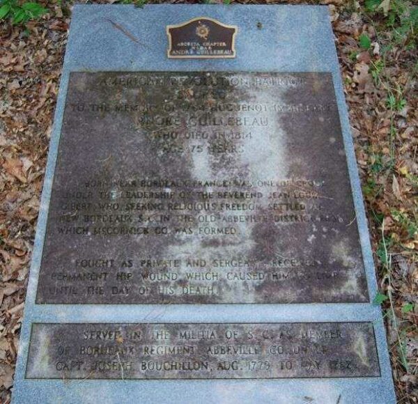 AMERICAN REVOLUTION PATRIOT ANDRE GUILLEBEAU MEMORIAL