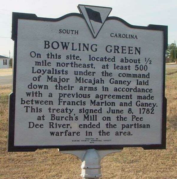 BOWLING GREEN REVOLUTIONARY WAR MEMORIAL MARKER