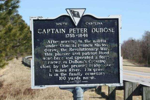 CAPTAIN PETER DUBOSE REVOLUTIONARY SOLDIER MEMORIAL MARKER
