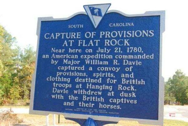 CAPTURE OF PROVISIONS AT FLAT ROCK MEMORIAL MARKER