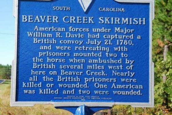 BEAVER CREEK SKIRMISH REVOLUTIONARY WAR MEMORIAL MARKER