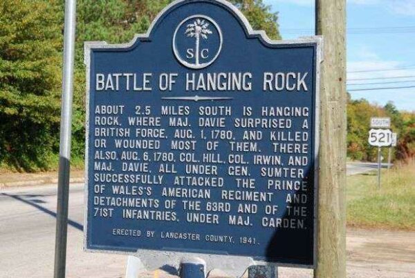 BATTLE OF HANGING ROCK REVOLUTIONARY WAR MEMORIAL MARKER