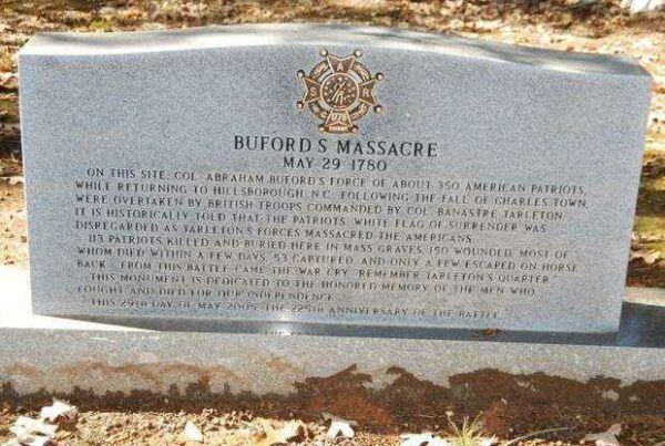 BUFORD’S MASSACRE WAR MEMORIAL