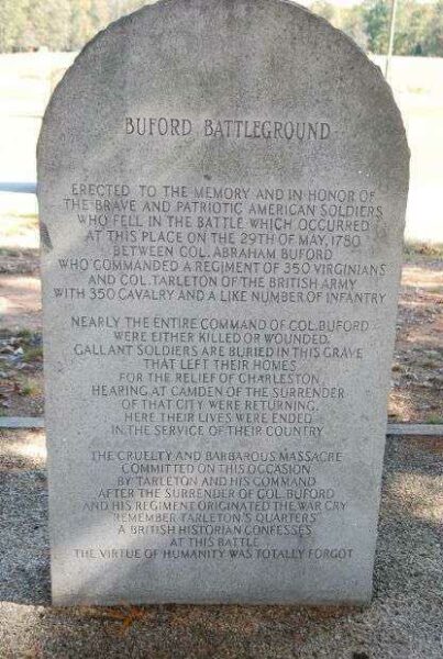 BUFORD BATTLEGROUND MEMORIAL BACK