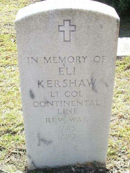 LT COL ELI KERSHAW REVOLUTIONARY WAR MEMORIAL CENOTAPH