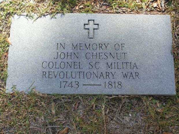 COLONEL JOHN CHESNUT REVOLUTIONARY WAR MEMORIAL CENOTAPH
