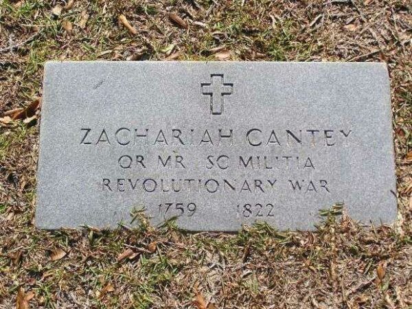 ZACHARIAH CANTEY REVOLUTIONARY WAR MEMORIAL CENOTAPH