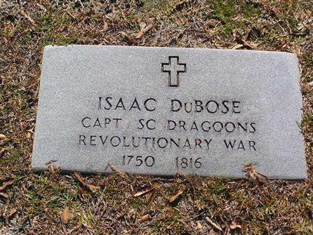 CAPT ISAAC DUBOSE REVOLUTIONARY WAR MEMORIAL CENOTAPH