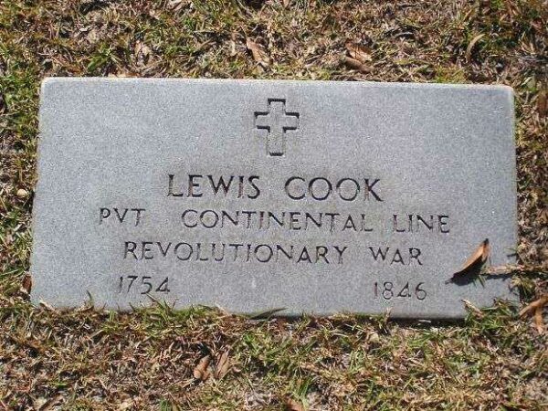 PVT LEWIS COOK REVOLUTIONARY WAR MEMORIAL CENOTAPH