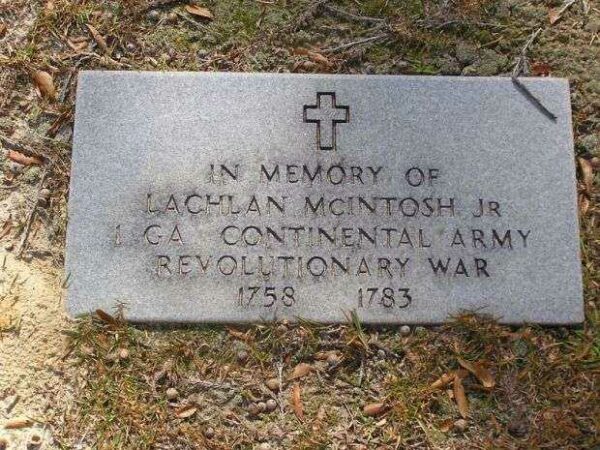 LACHLAN MCINTOSH JR REVOLUTIONARY WAR MEMORIAL CENOTAPH
