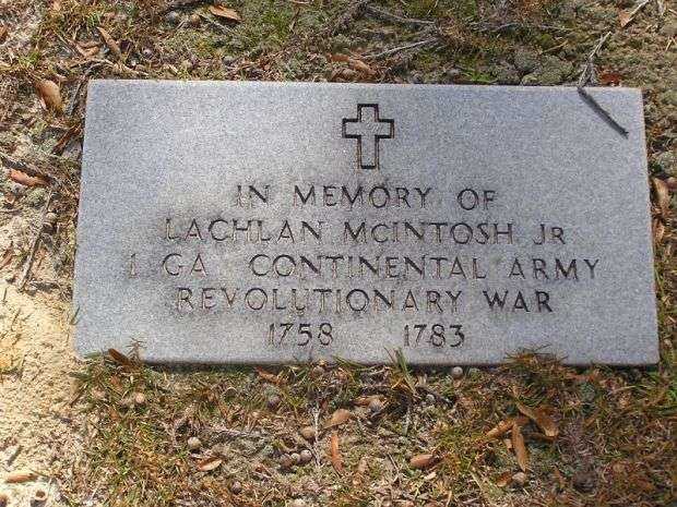LACHLAN MCINTOSH JR REVOLUTIONARY WAR MEMORIAL CENOTAPH