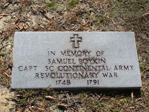 CAPT SAMUEL BOYKIN REVOLUTIONARY WAR MEMORIAL CENOTAPH