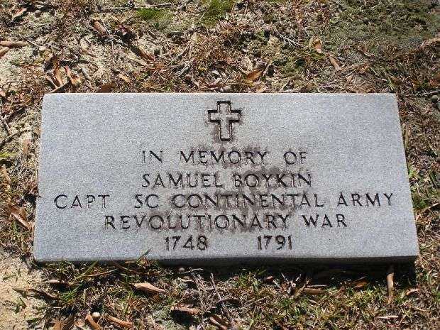 CAPT SAMUEL BOYKIN REVOLUTIONARY WAR MEMORIAL CENOTAPH