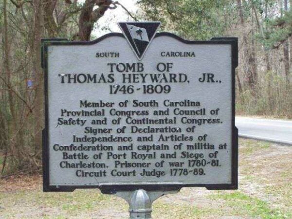 TOMB OF THOMAS HAYWARD, JR. REVOLUTIONARY SOLDIER MEMORIAL MARKER
